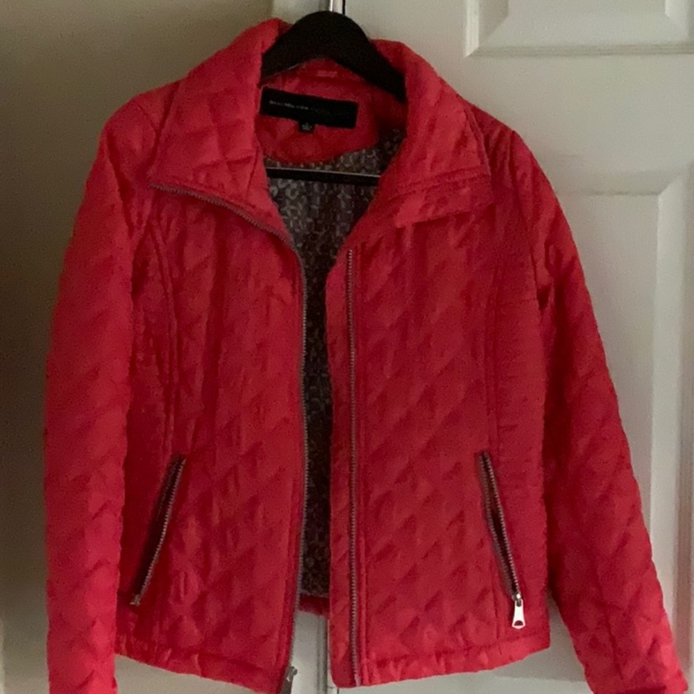 Andrew Marc pink puffy jacket